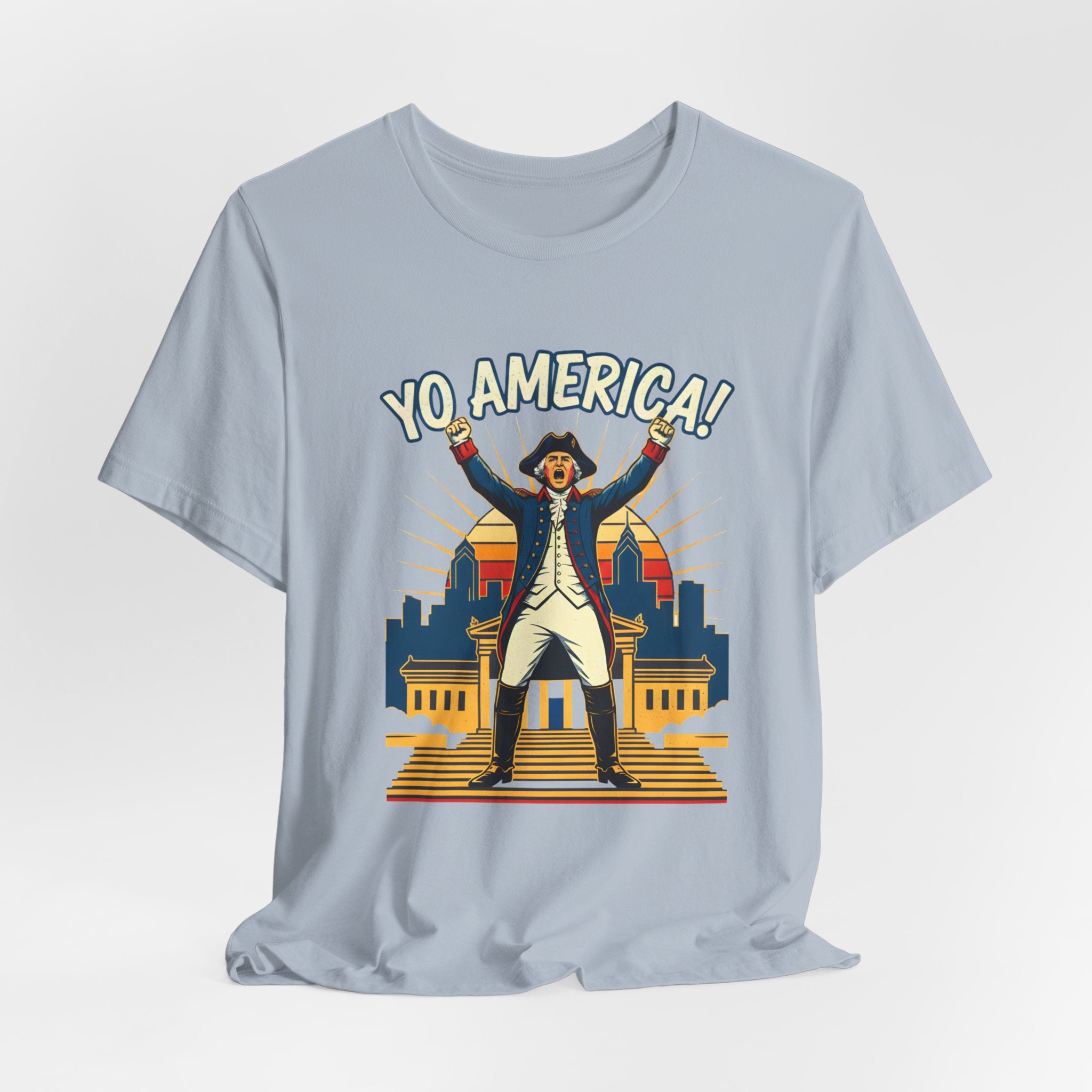 George Washington Yo America! Philadelphia Art Museum Steps T-Shirt
