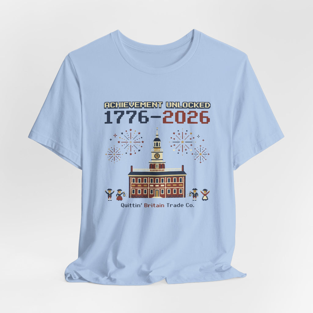 8-Bit Semiquincentennial Achievement Unlocked 1776-2026 T-Shirt