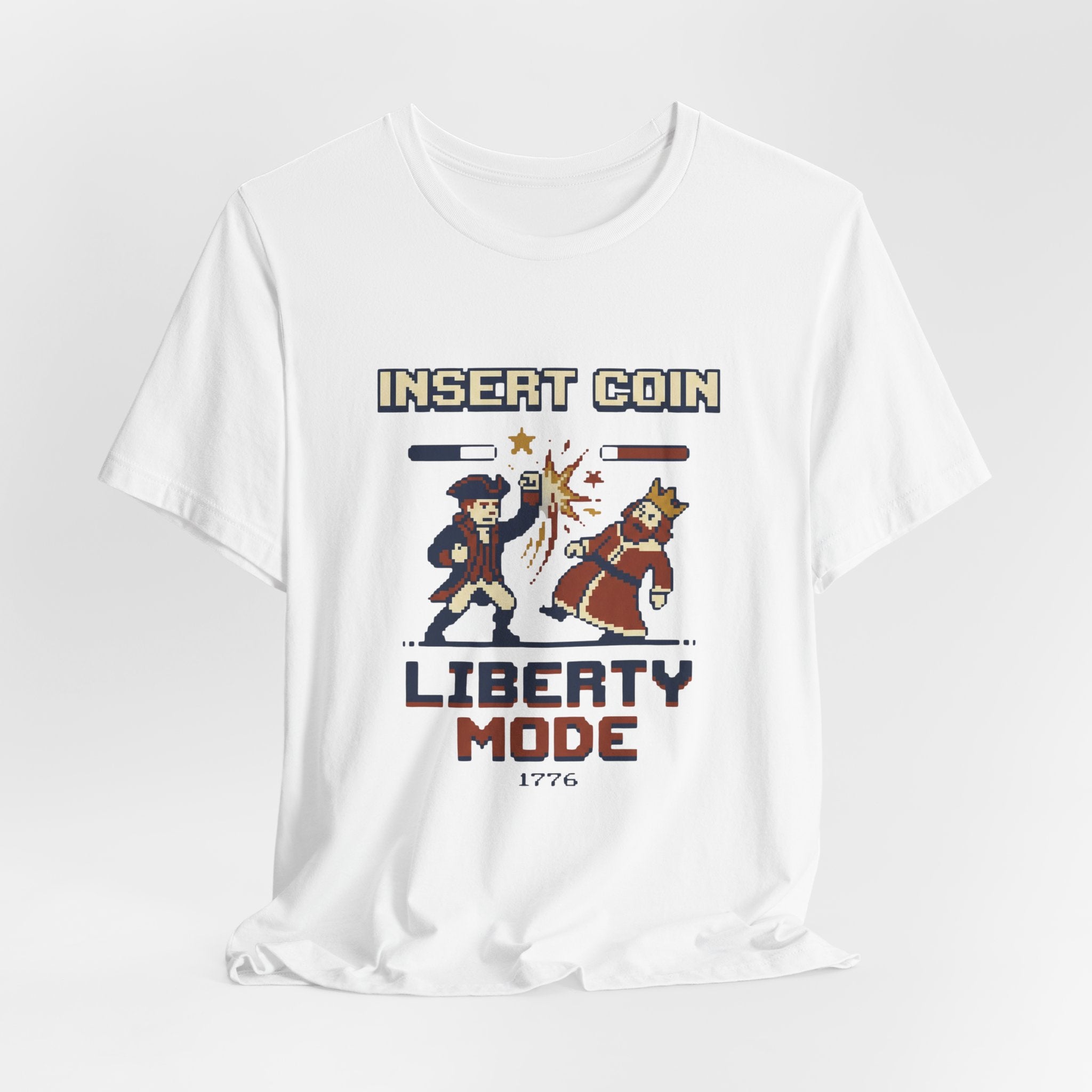 8-Bit Insert Coin Liberty Mode 1776 T-Shirt