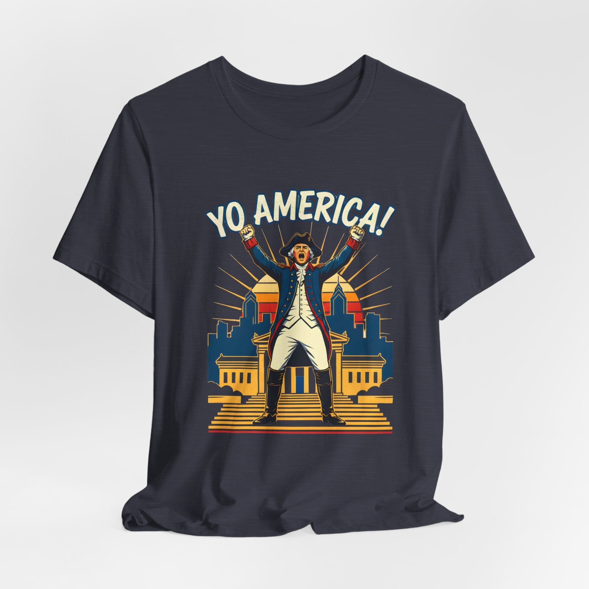 George Washington Yo America! Philadelphia Art Museum Steps T-Shirt
