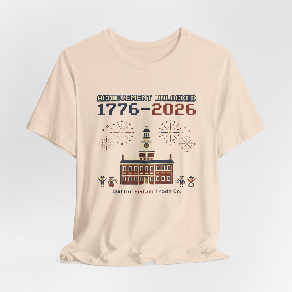 8-Bit Semiquincentennial Achievement Unlocked 1776-2026 T-Shirt
