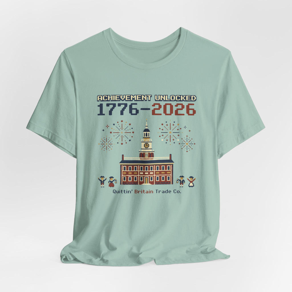 8-Bit Semiquincentennial Achievement Unlocked 1776-2026 T-Shirt