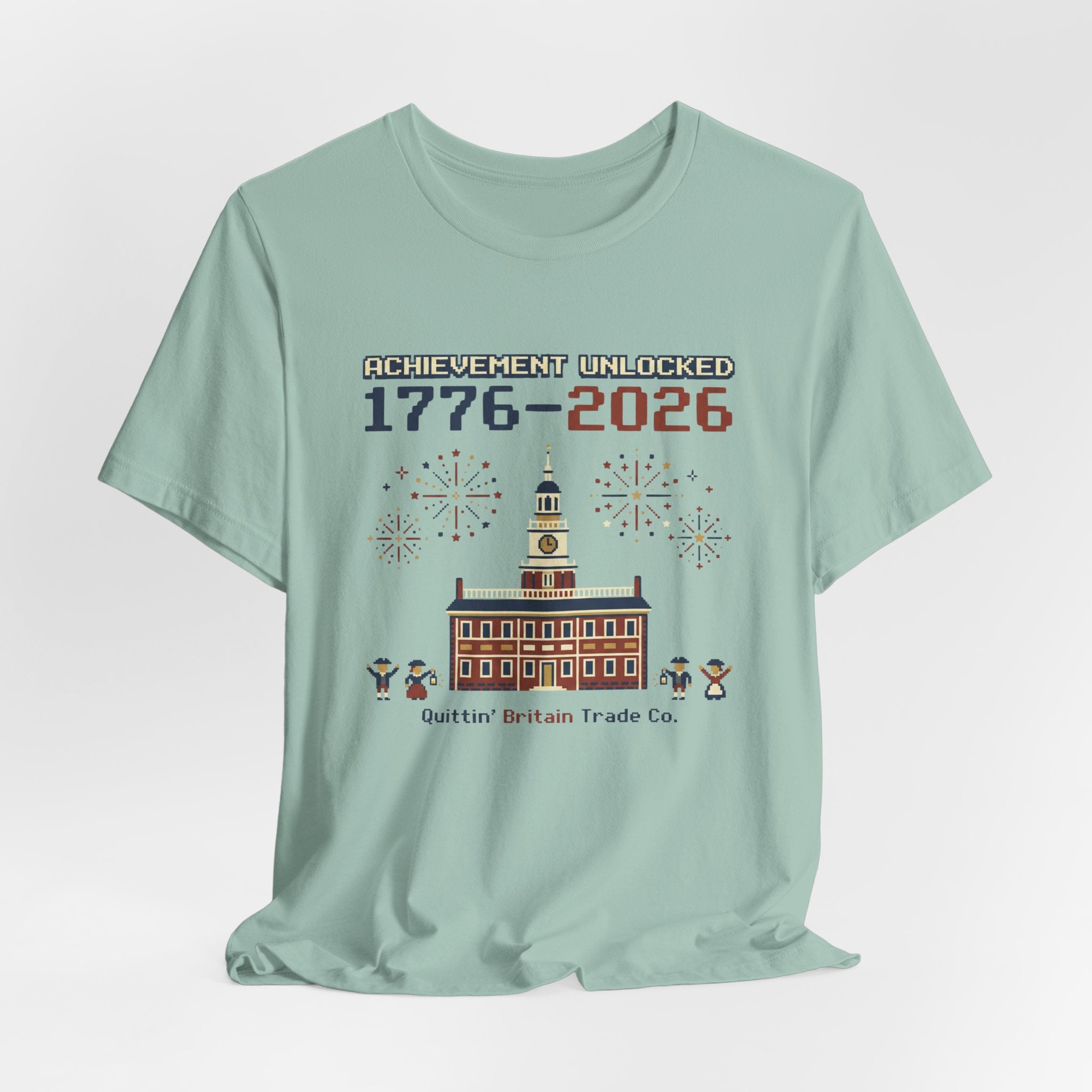 8-Bit Semiquincentennial Achievement Unlocked 1776-2026 T-Shirt