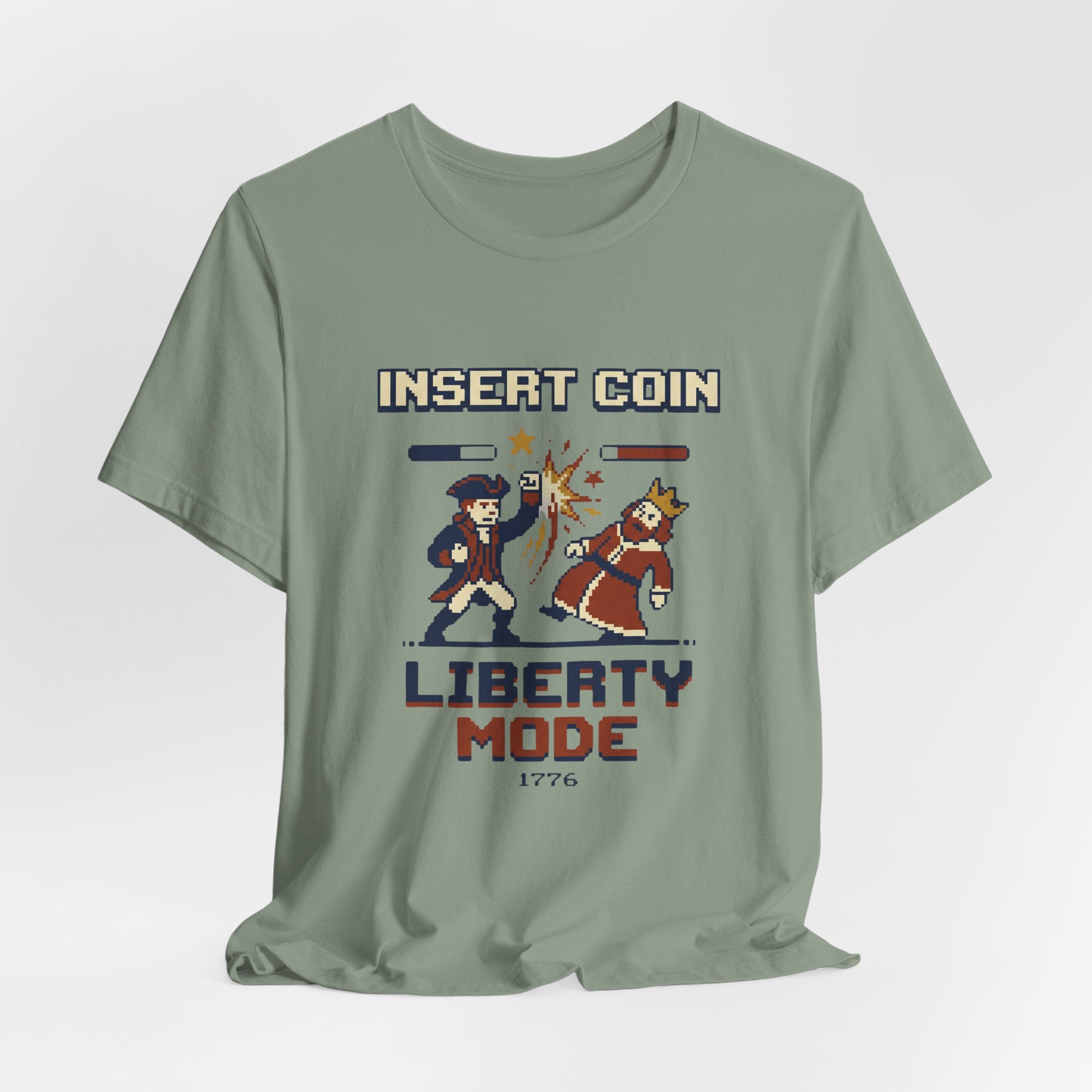 8-Bit Insert Coin Liberty Mode 1776 T-Shirt