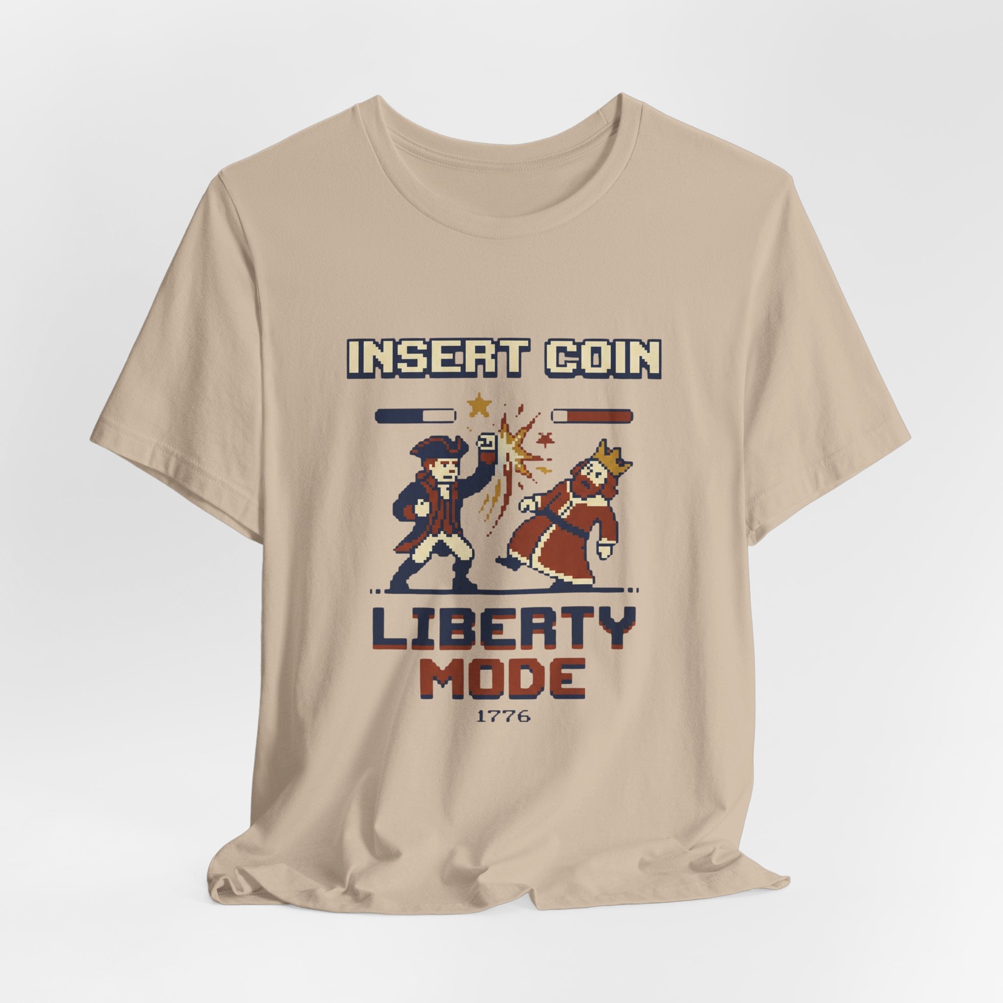 8-Bit Insert Coin Liberty Mode 1776 T-Shirt