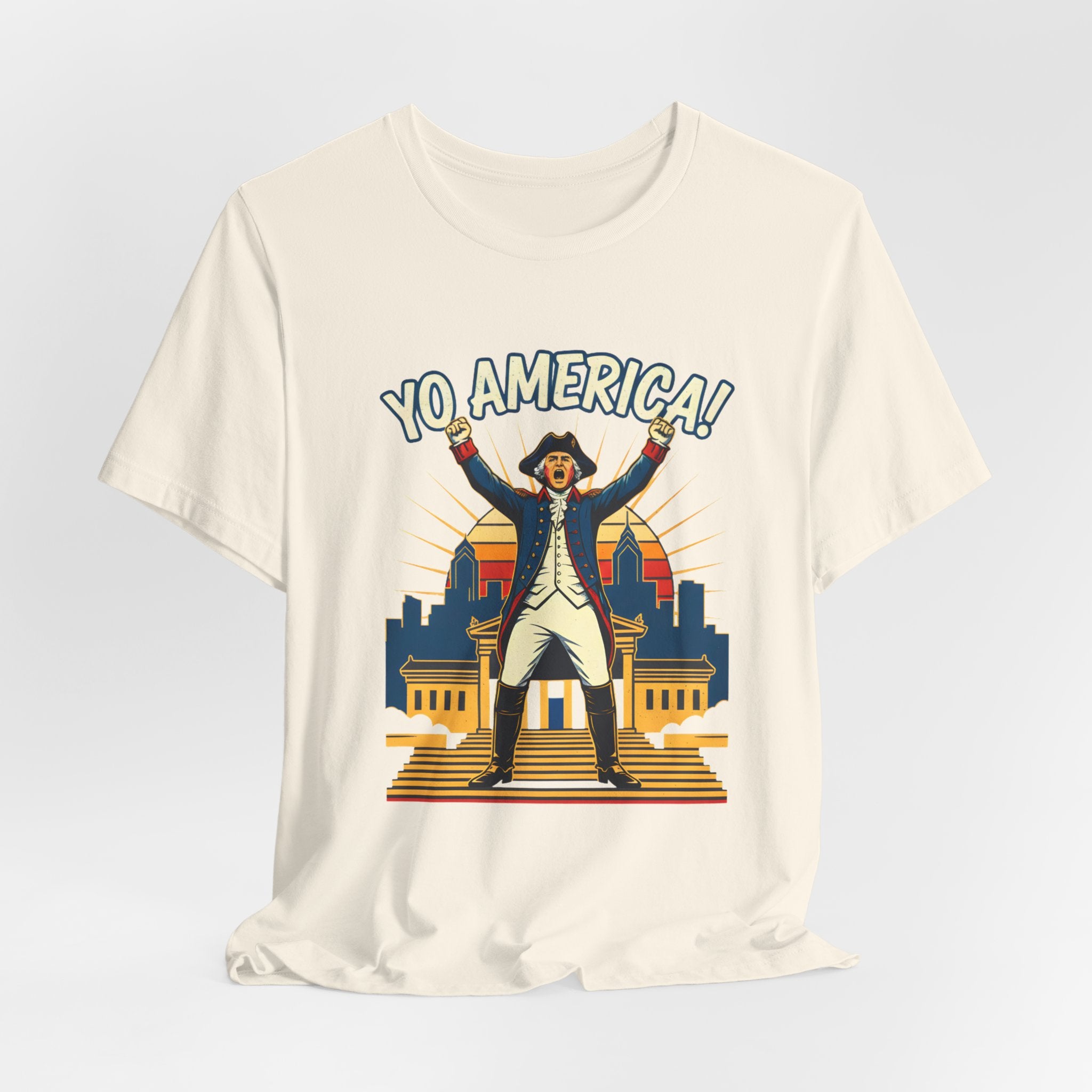 George Washington Yo America! Philadelphia Art Museum Steps T-Shirt