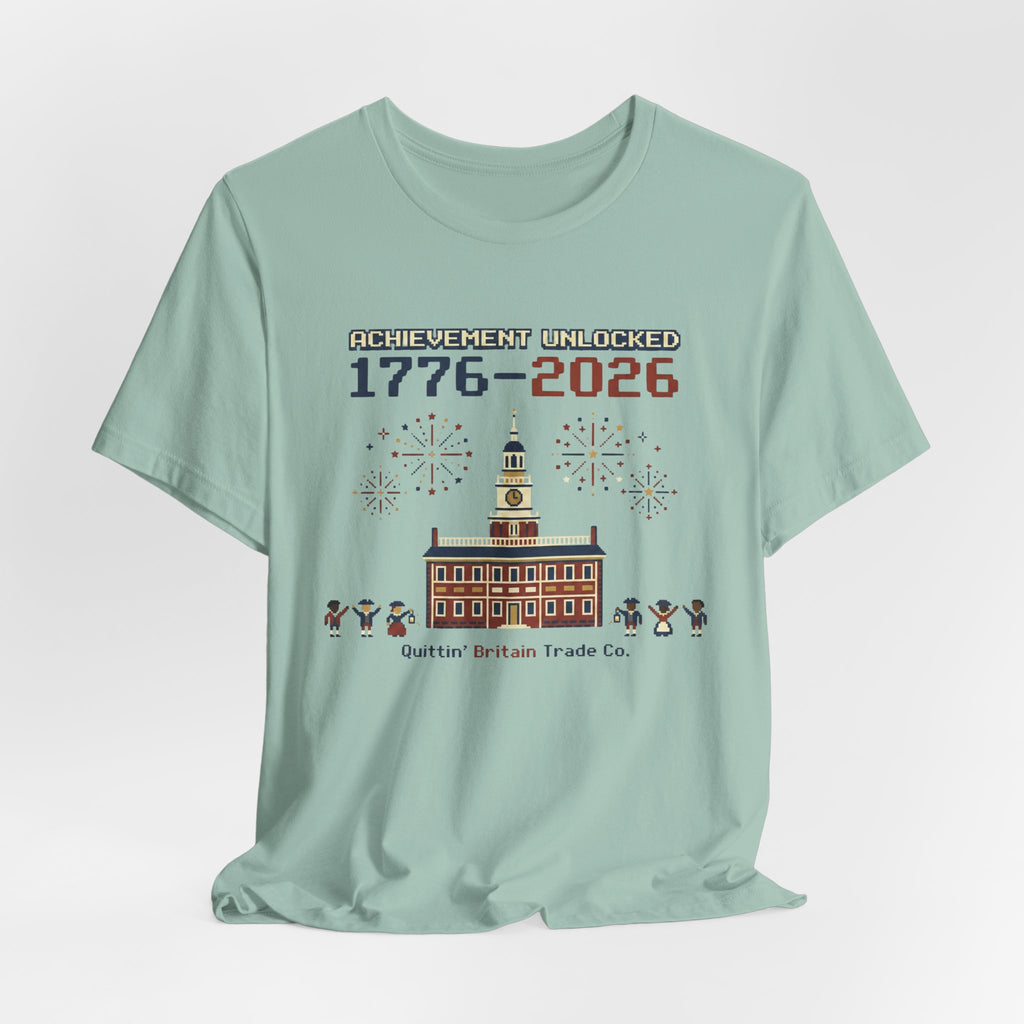 8-Bit Achievement Unlocked Semiquincentennial 1776-2026 T-Shirt