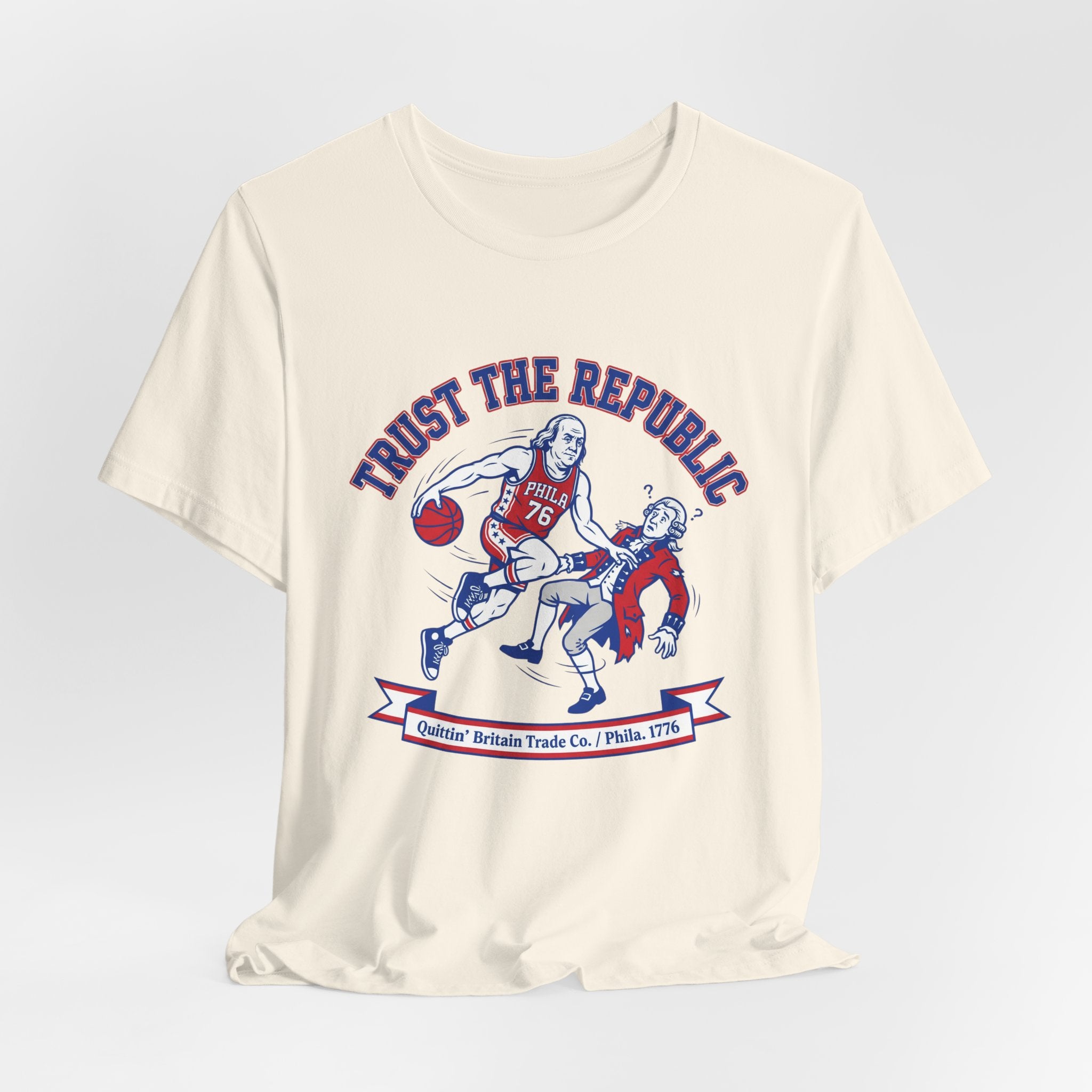 Trust The Republic - Ben Franklin Basketball 1776 T-Shirt