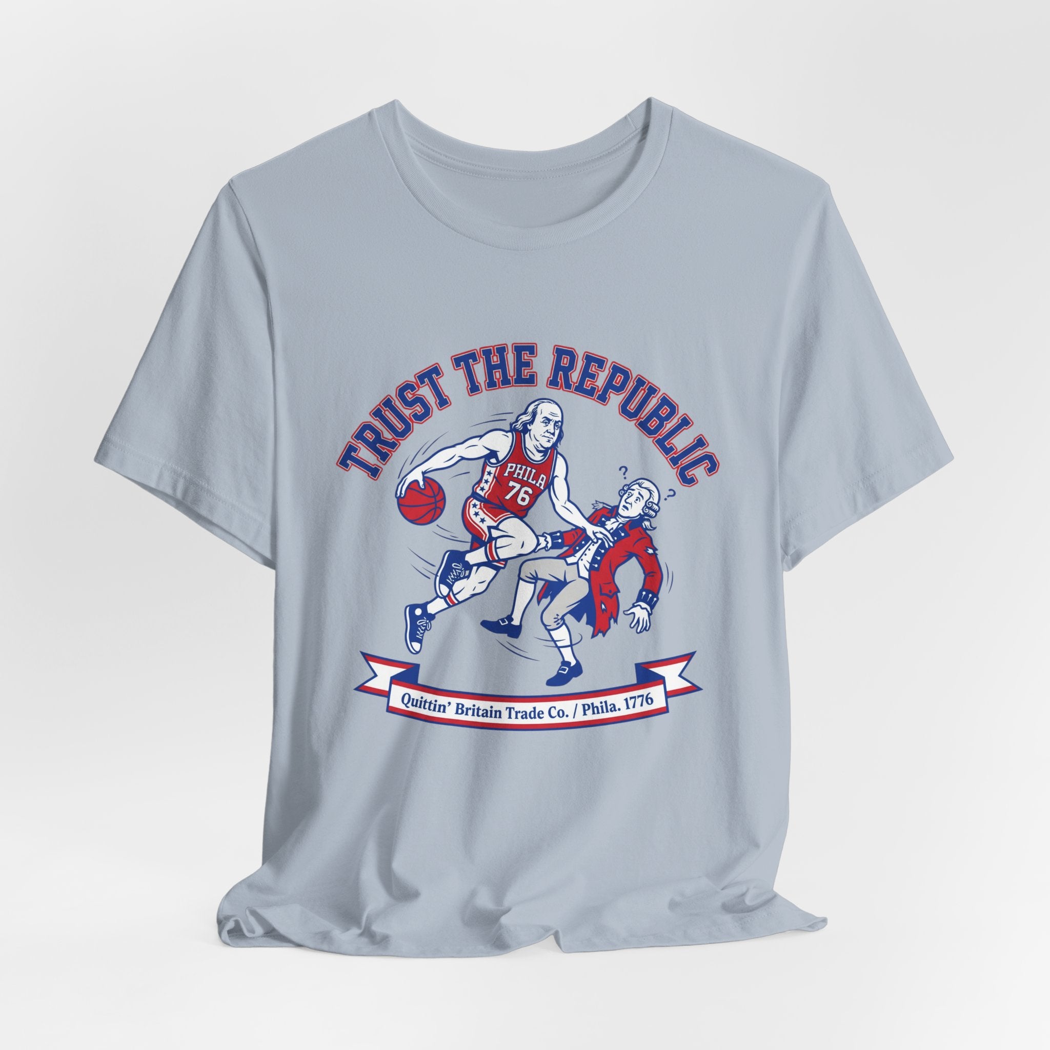 Trust The Republic - Ben Franklin Basketball 1776 T-Shirt