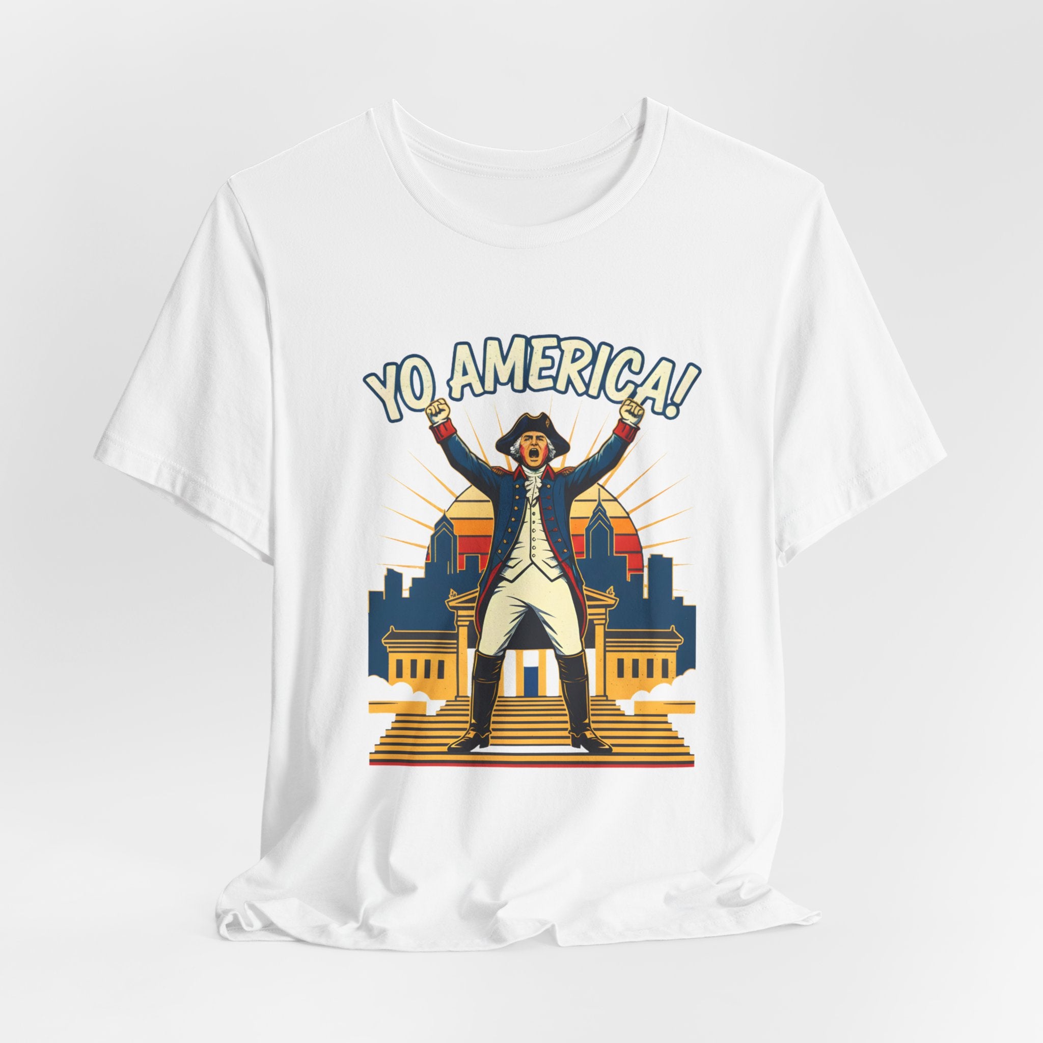 George Washington Yo America! Philadelphia Art Museum Steps T-Shirt