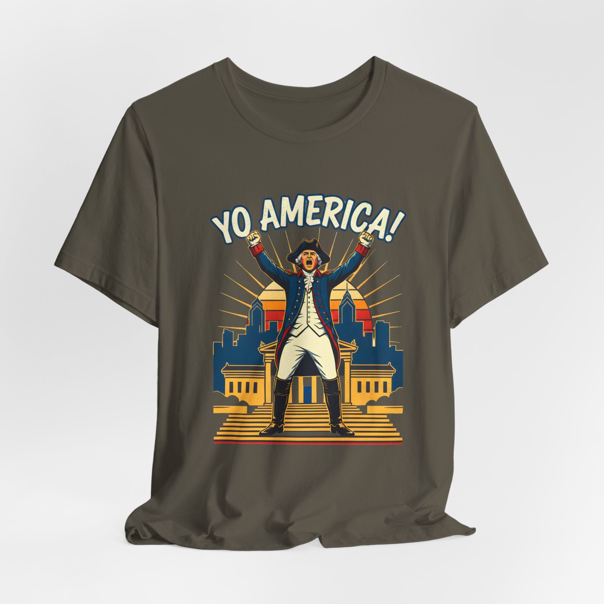 George Washington Yo America! Philadelphia Art Museum Steps T-Shirt