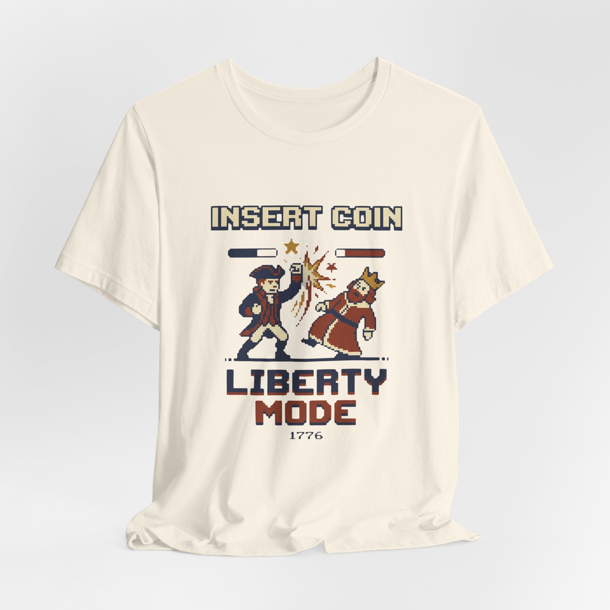 8-Bit Insert Coin Liberty Mode 1776 T-Shirt