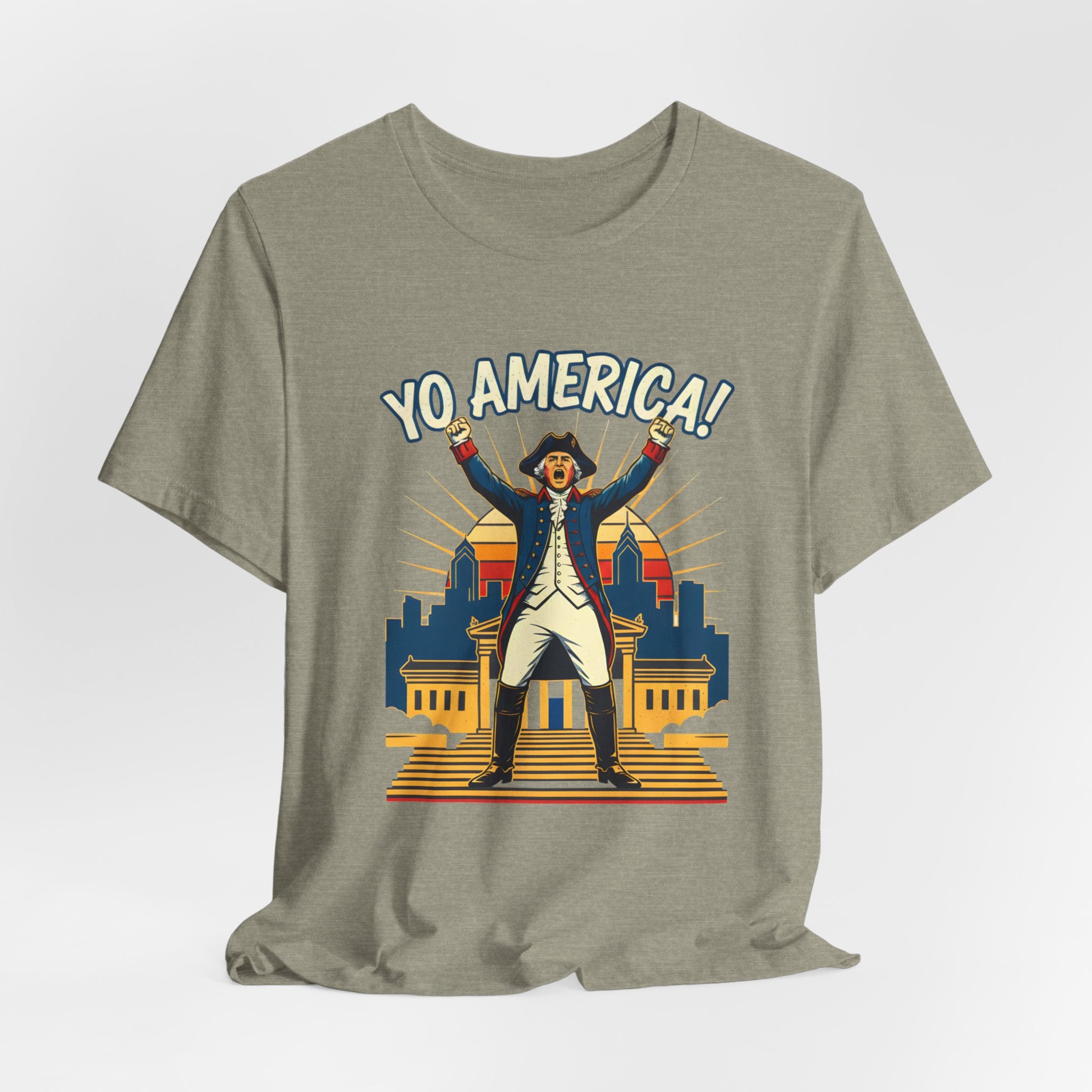 George Washington Yo America! Philadelphia Art Museum Steps T-Shirt