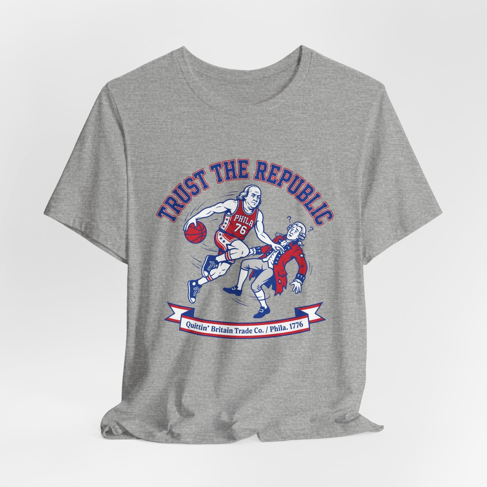 Trust The Republic - Ben Franklin Basketball 1776 T-Shirt