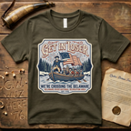 Get in Loser We're Crossing the Delaware Printed Patch T-Shirt