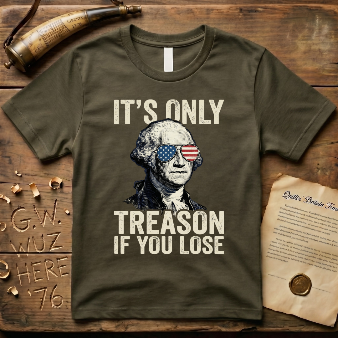 It's Only Treason If You Lose - George Washington Dark-Style T-Shirt
