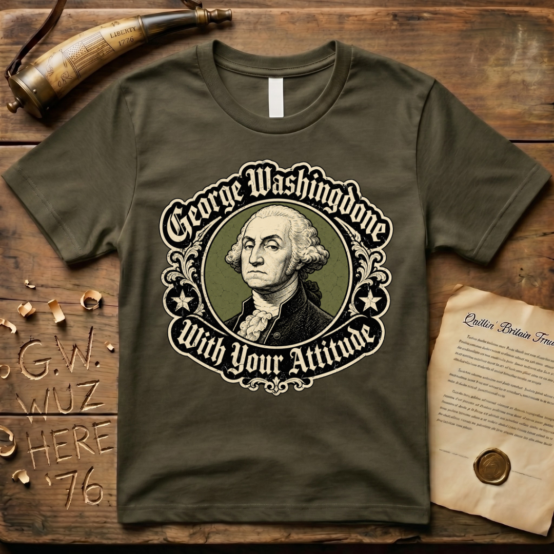 George Washingdone with Your Attitude Shield Design T-Shirt