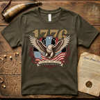 Majestic American Eagle - Land of the Free 1776 Dark T-Shirt