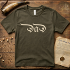 "Dad" Declaration of Independence Font Father's Day Dark T-Shirt