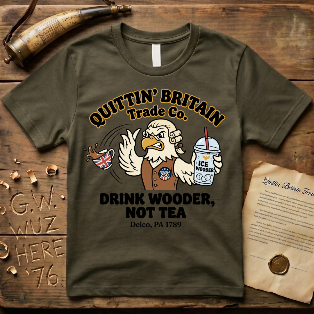 Delco PA Drink Wooder Not Tea America 250 T-Shirt