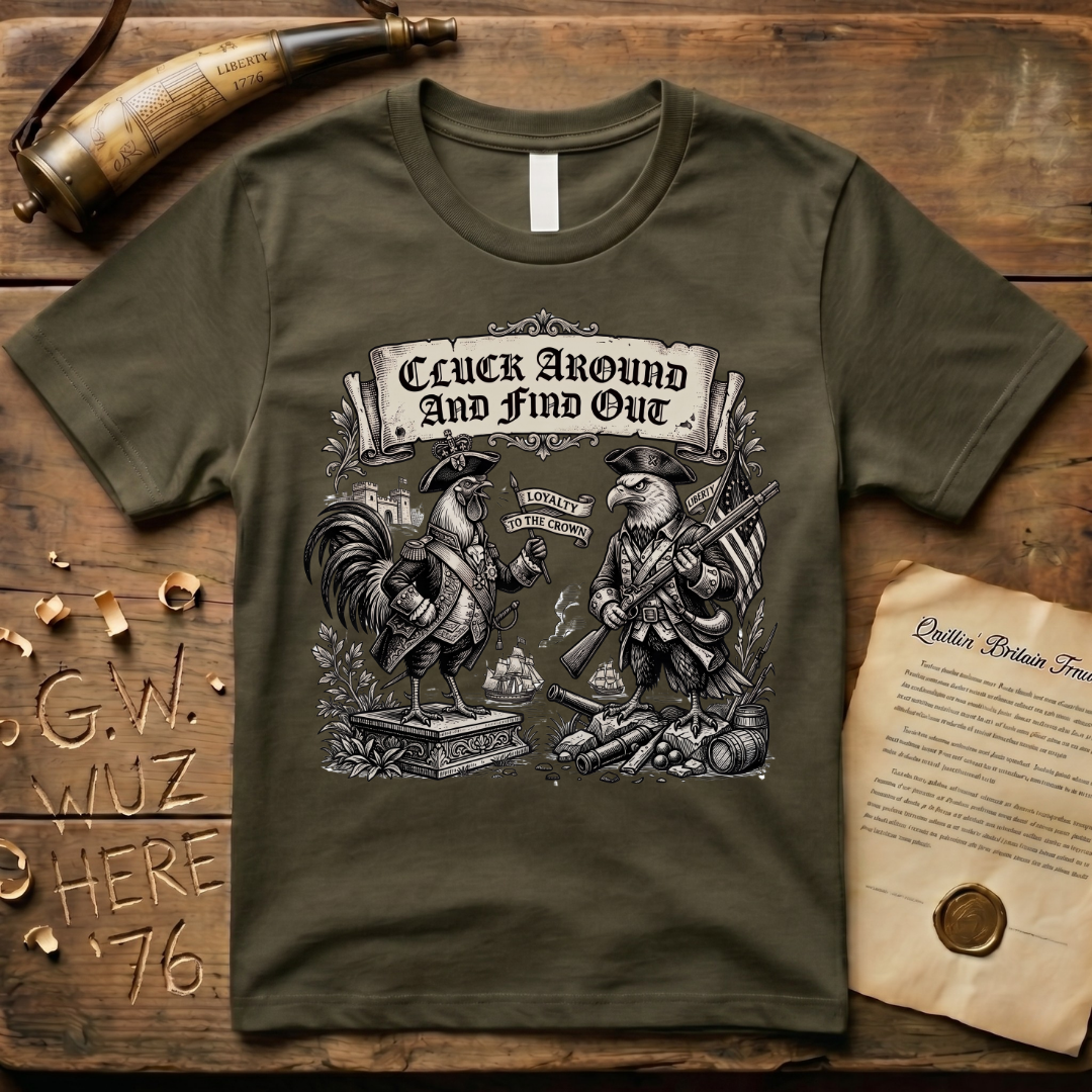 Cluck Around and Find Out Woodcut T-Shirt