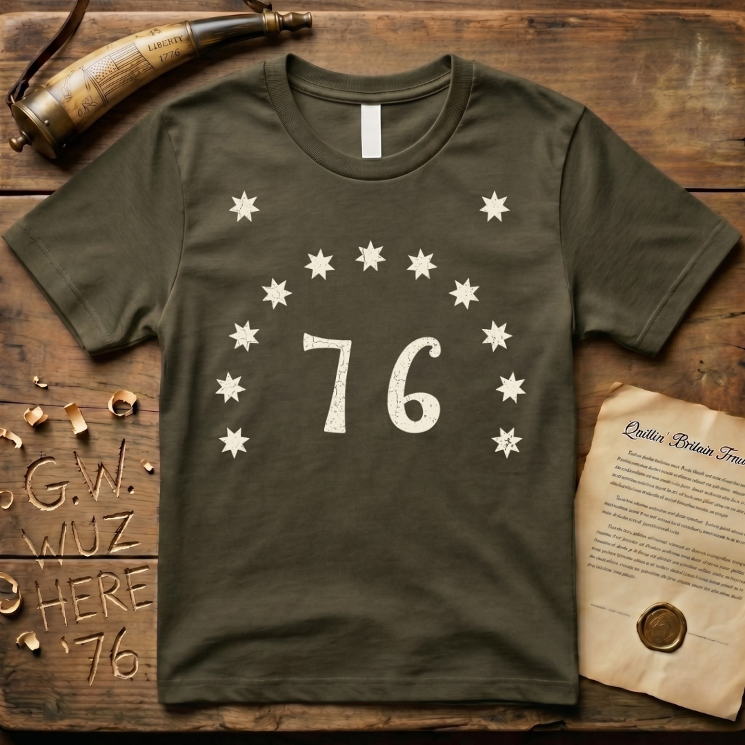 Vintage Bennington "76" Revolutionary War Flag T-Shirt