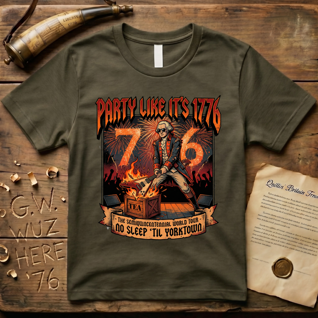 Party Like It's 1776 - The Semiquincentennial World - No Sleep 'Til Yorktown T-Shirt