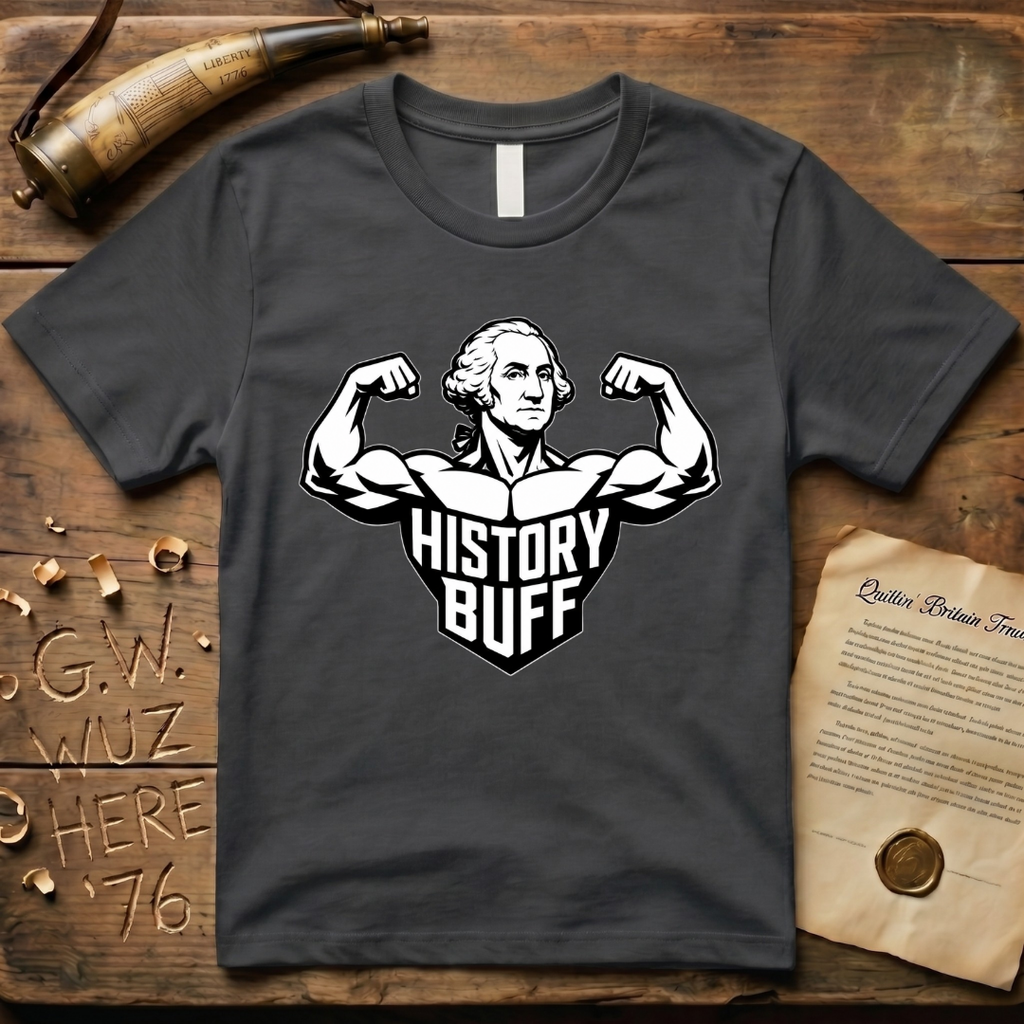 History Buff Flexing George Washington Minimalist T-Shirt