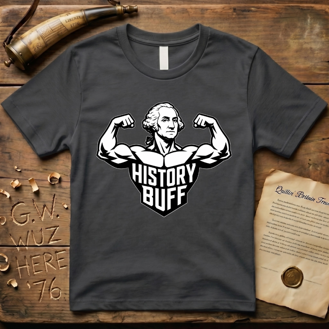 History Buff Flexing George Washington Minimalist T-Shirt
