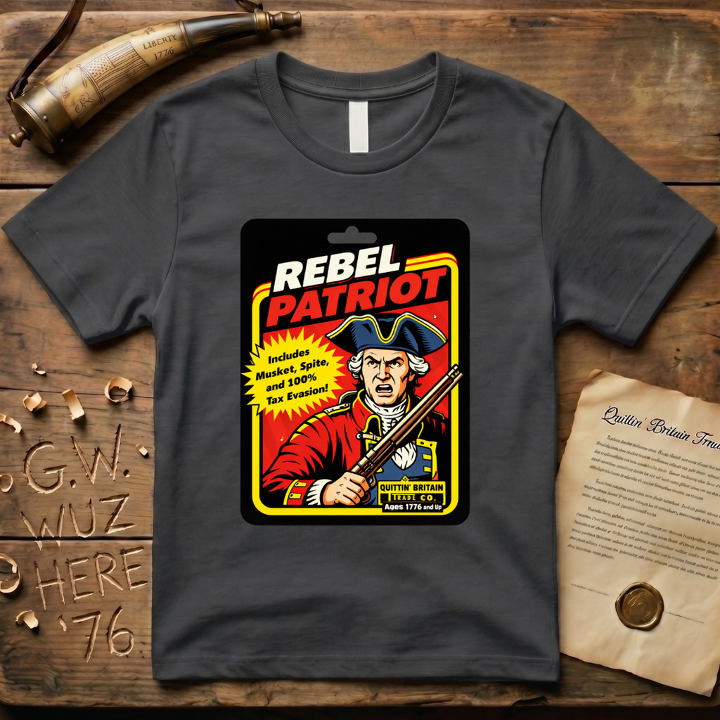Rebel Patriot Action Figure Ages 1776 T-Shirt