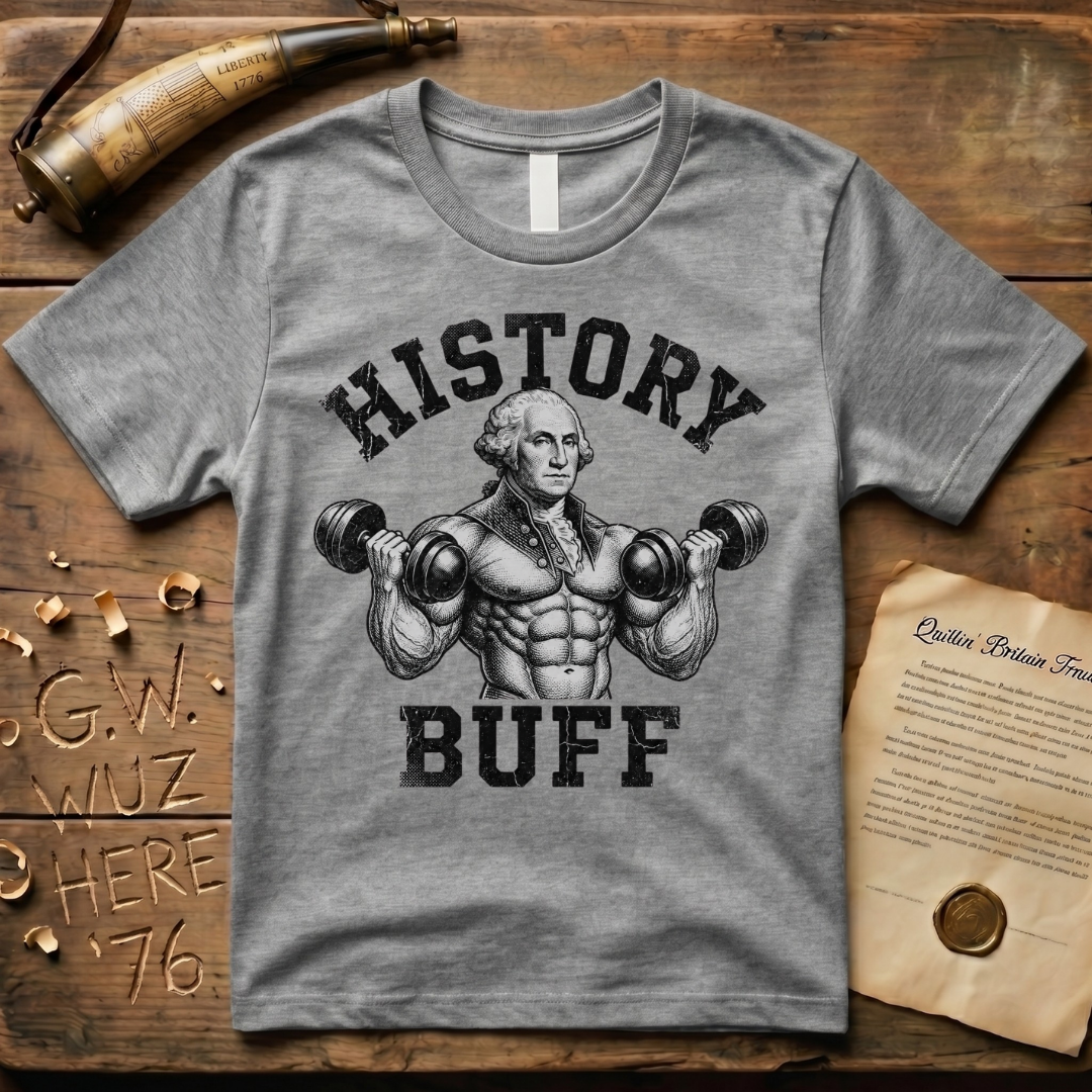 History Buff George Washington Huge Light Design T-Shirt