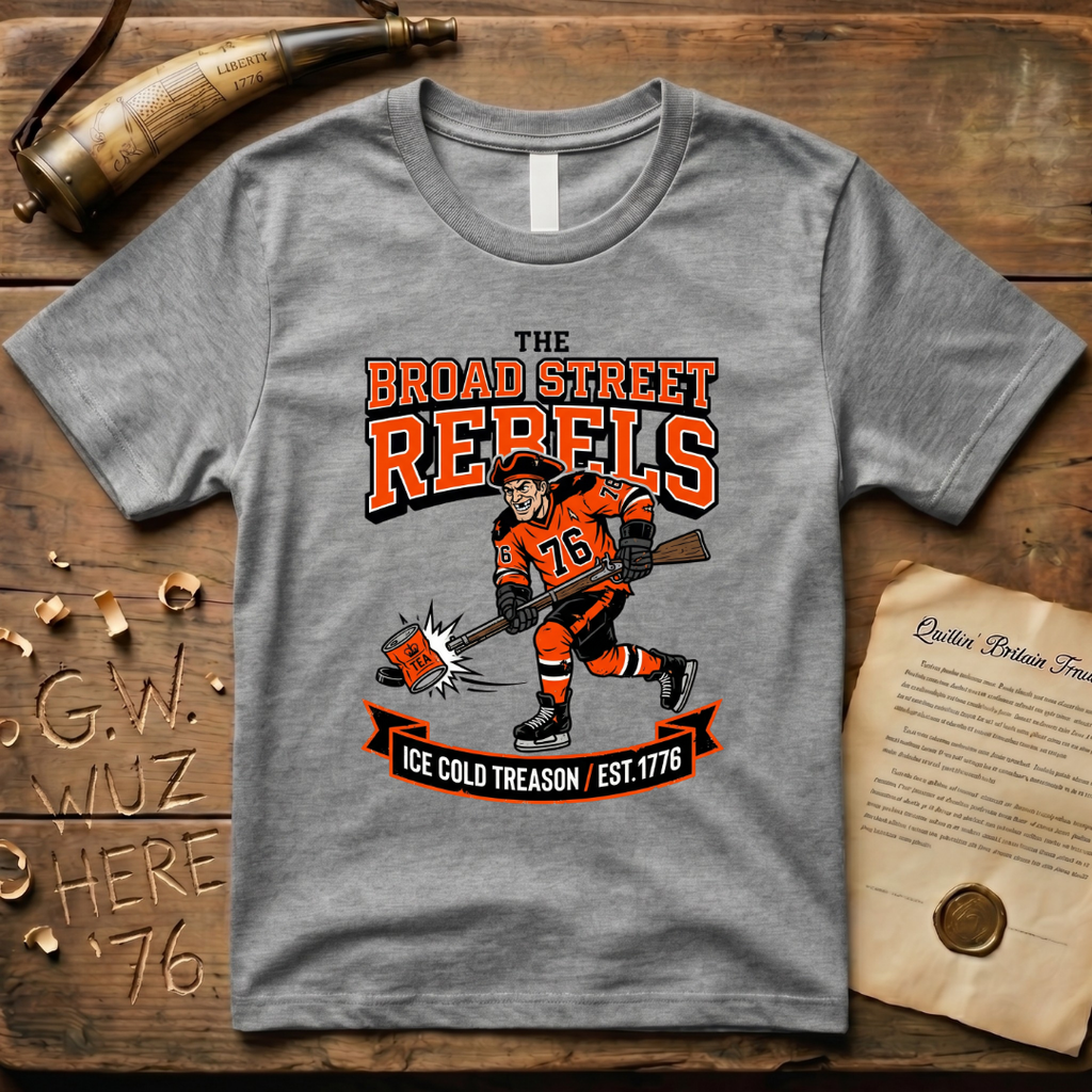 The Broad Street Rebels - Ice Cold Treason 1776 Hockey T-Shirt