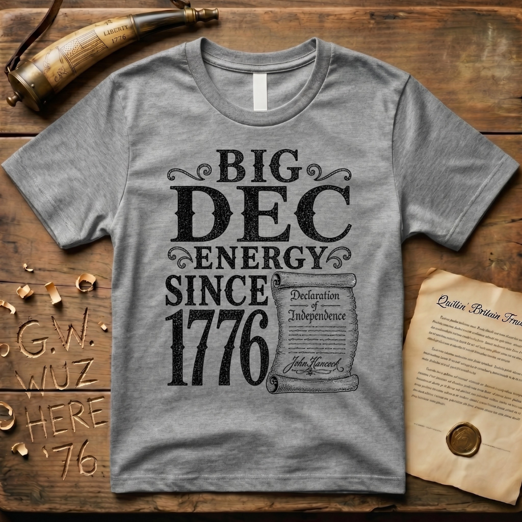 Big DEC Energy Since 1776 Declaration of Independence Light T-Shirt