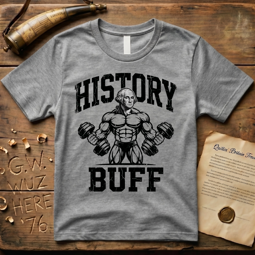 History Buff George Washington Gym Light Design T-Shirt