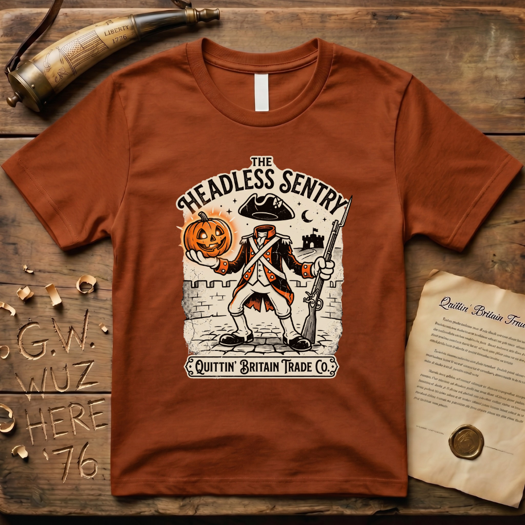 The Headless Sentry Rubber Hose British Guard Halloween Folklore T-Shirt