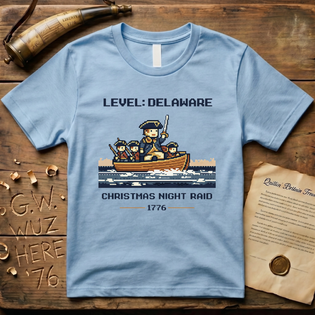 8-Bit Level Delaware River Christmas Night Raid 1776 T-Shirt