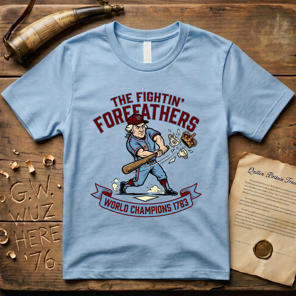 The Fightin' Forefathers George Washington Baseball Batter T-Shirt