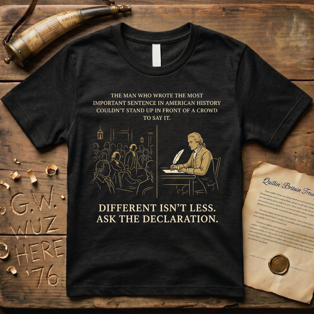Different Isn't Less - Ask the Declaration - Celebrating Neurodivergence T-Shirt