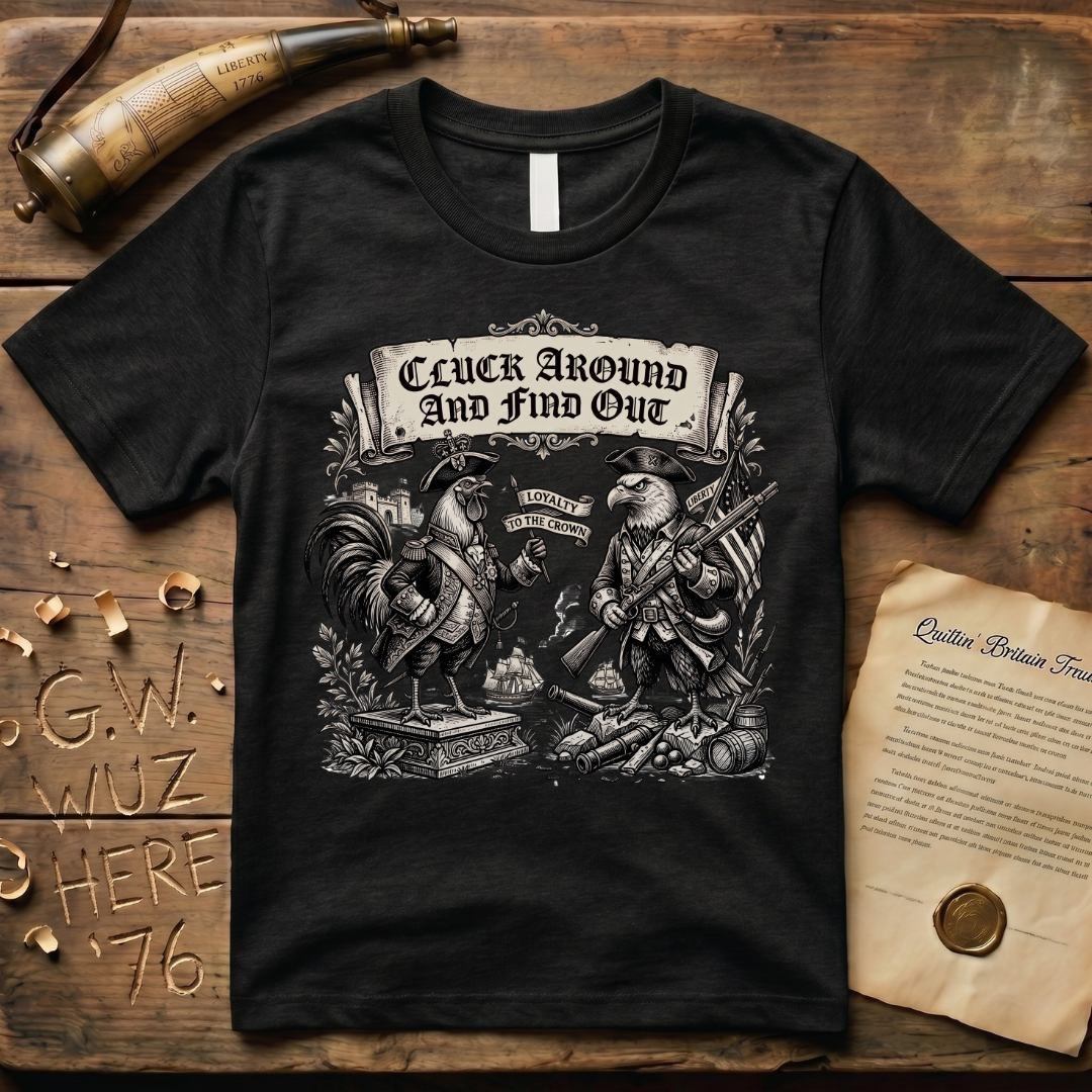 Cluck Around and Find Out Woodcut T-Shirt