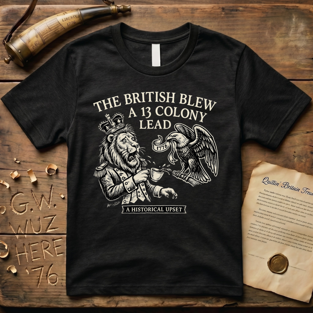 The British Blew a 13 Colony Lead Meme Design Dark T-Shirt