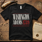 Washington - Adams 1789 Vintage Americana Presidential Campaign Dark T-Shirt