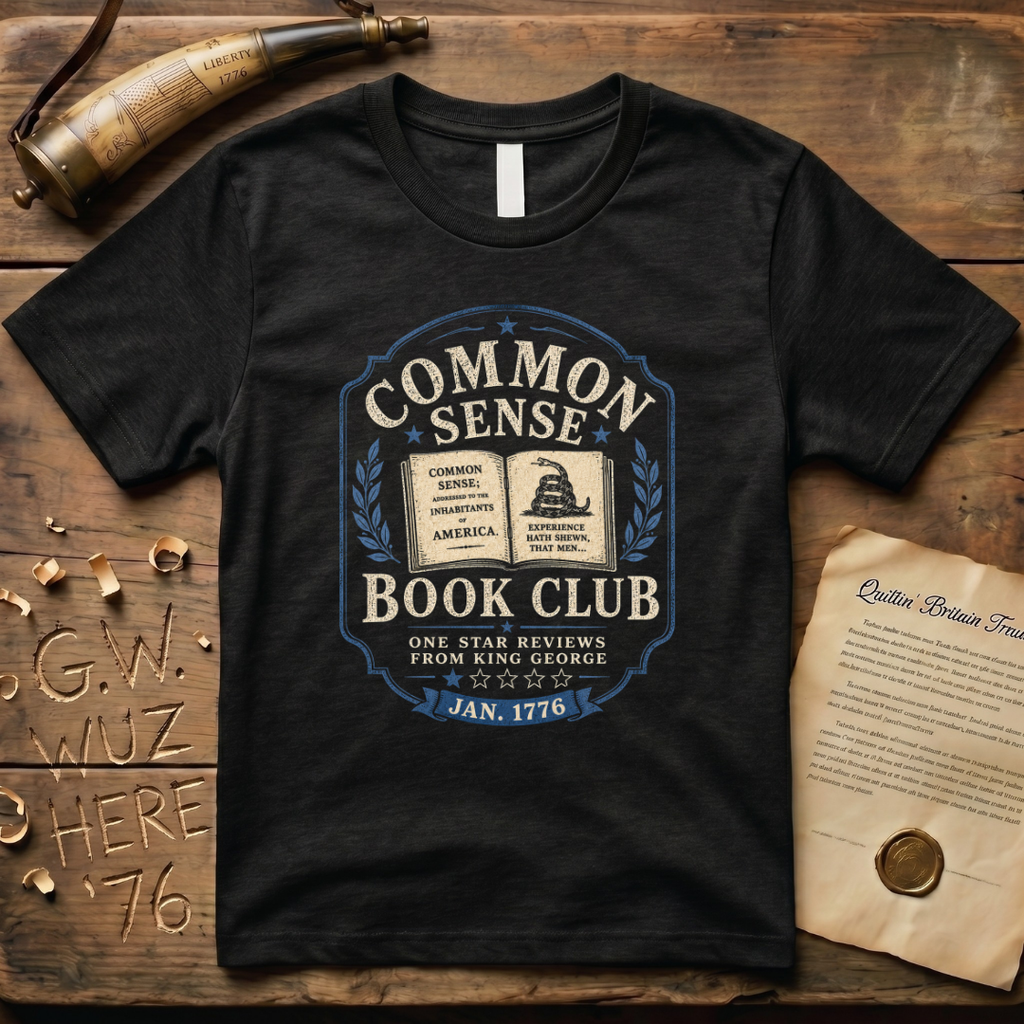 Thomas Paine Common Sense Book Club Dark T-Shirt