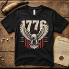 1776 Flying American Eagle Patriotic Flag Dark T-Shirt