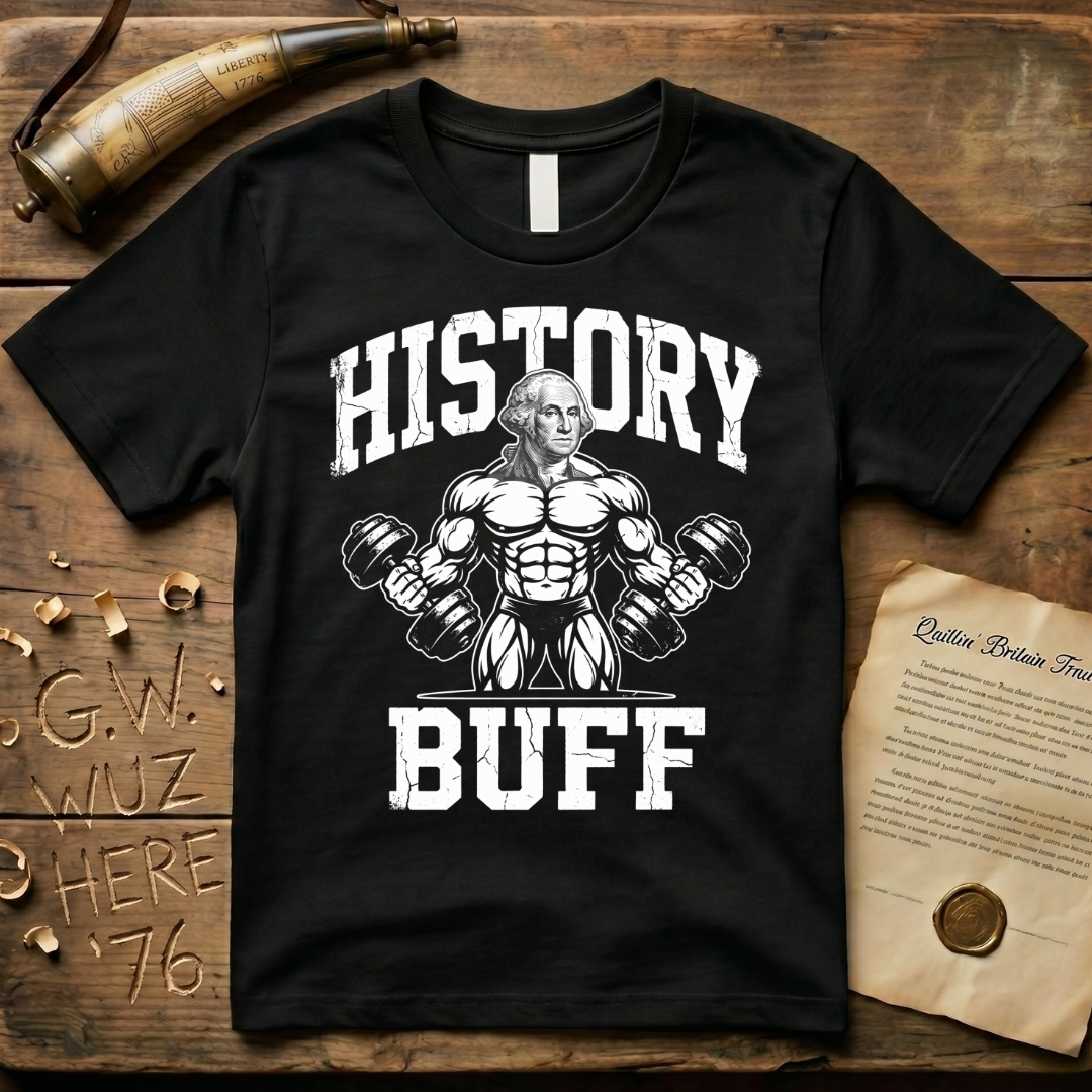History Buff George Washington Gym Dark Design T-Shirt
