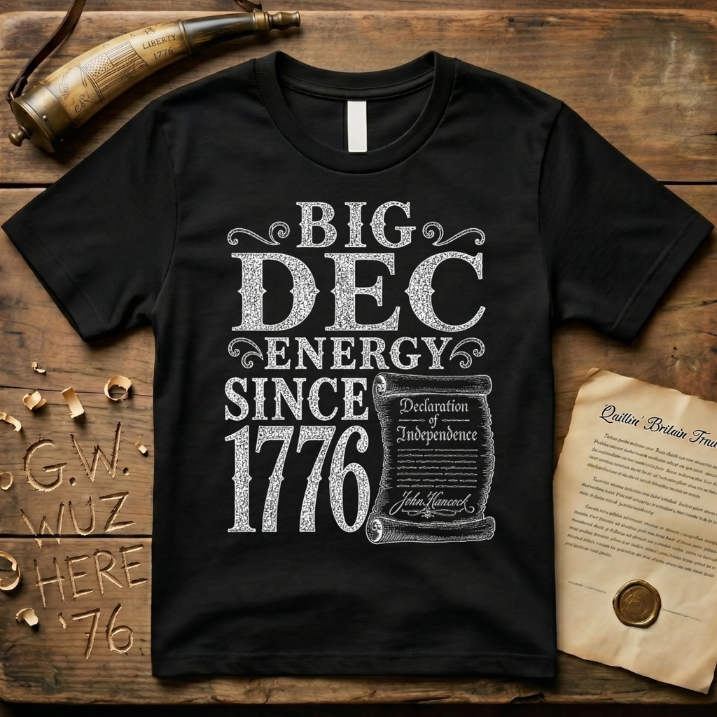 Big DEC Energy Since 1776 Declaration of Independence Dark T-Shirt