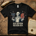 George Washington Woodcut 1776 6-7 7-6 T-Shirt