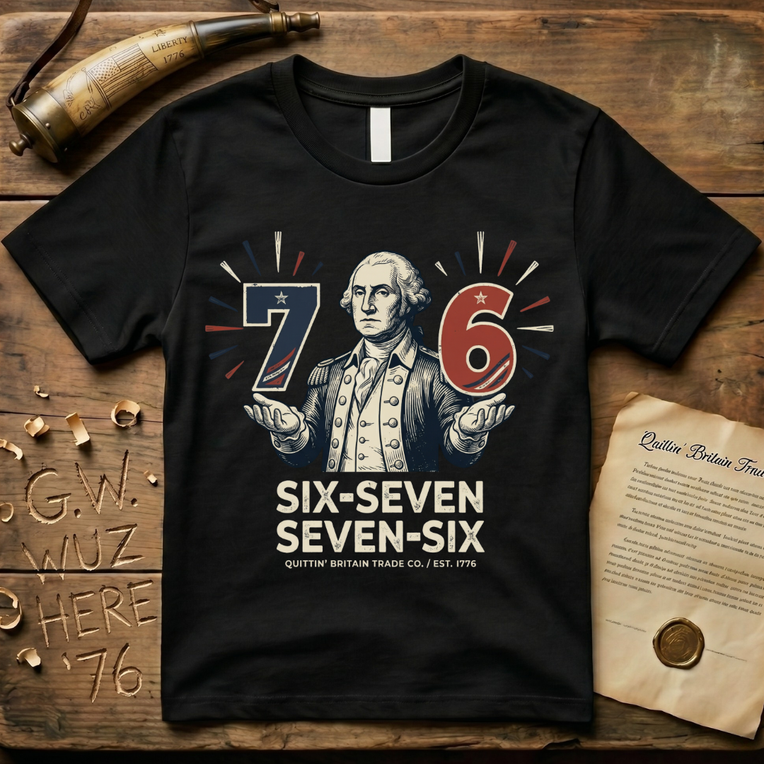 George Washington Woodcut 1776 6-7 7-6 T-Shirt