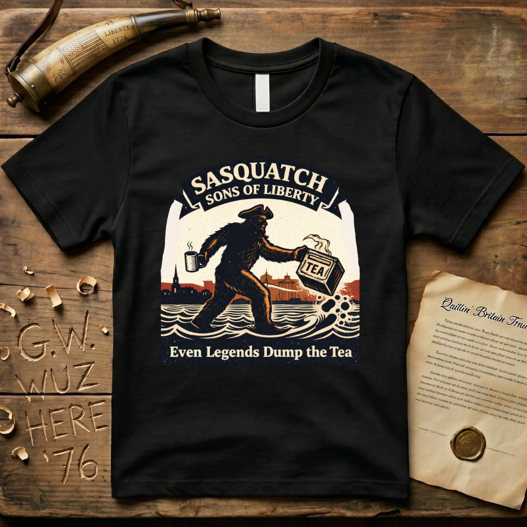 Sasquatch Sons of Liberty, Even Legends Dump the Tea T-Shirt