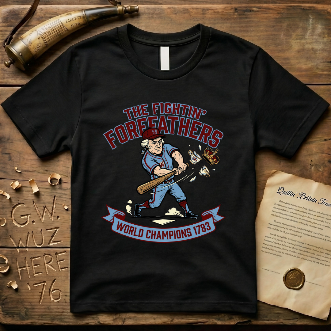 The Fightin' Forefathers George Washington Baseball Batter T-Shirt
