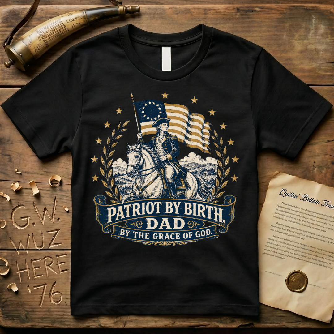 Patriot by Birth, Dad by the Grace of God T-Shirt
